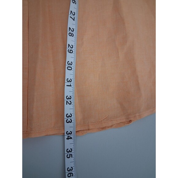 Bills Khakis Shirt Mens 2XL Linen Blend Roll Tab Long Sleeves Orange Pockets XXL - Picture 8 of 8